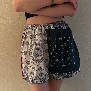 paisley pattern shorts